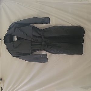 Black Italianleather trench coat